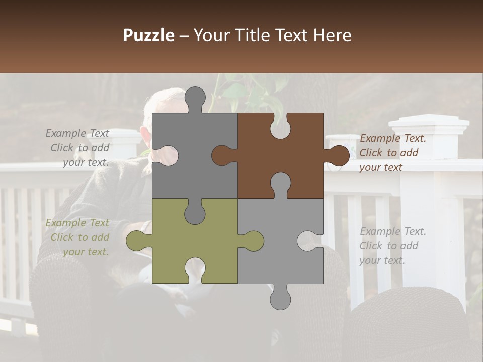 A Man Sitting On A Chair Holding A Dog PowerPoint Template