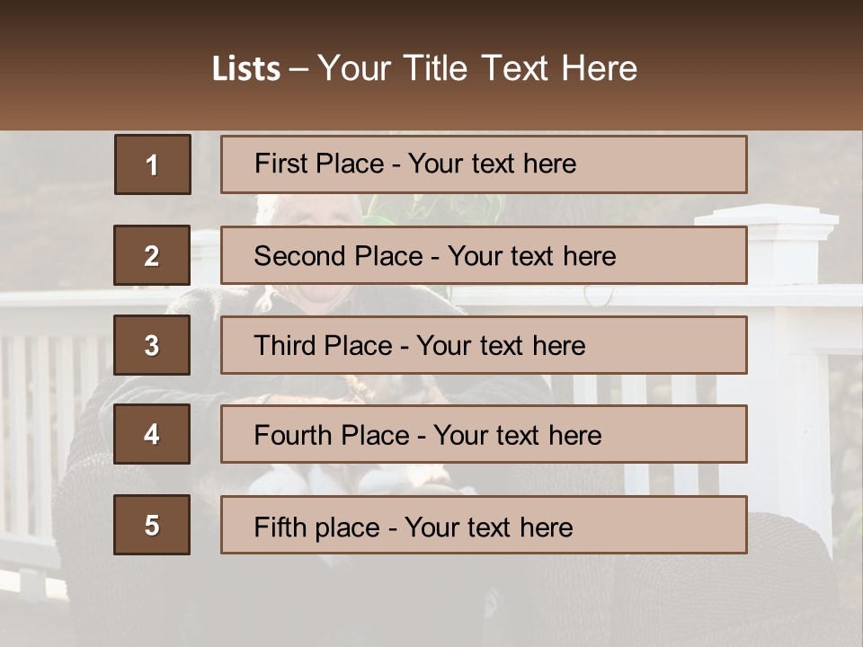 A Man Sitting On A Chair Holding A Dog PowerPoint Template