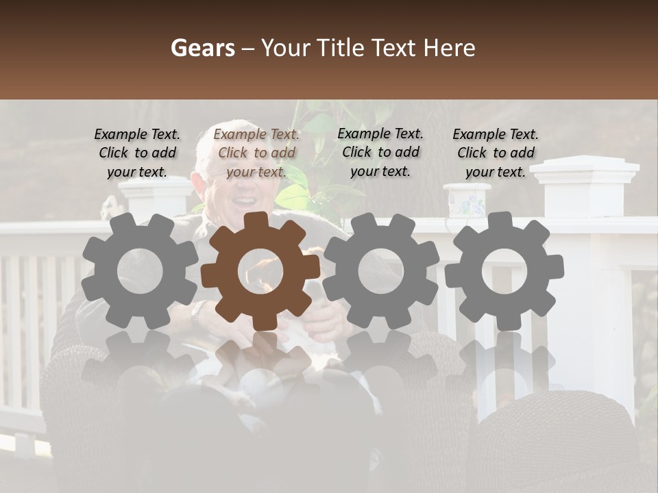 A Man Sitting On A Chair Holding A Dog PowerPoint Template