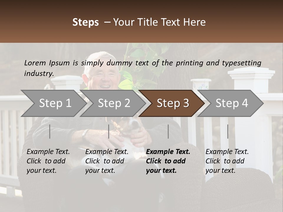 A Man Sitting On A Chair Holding A Dog PowerPoint Template