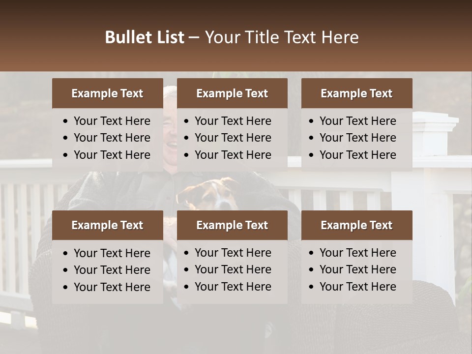 A Man Sitting On A Chair Holding A Dog PowerPoint Template