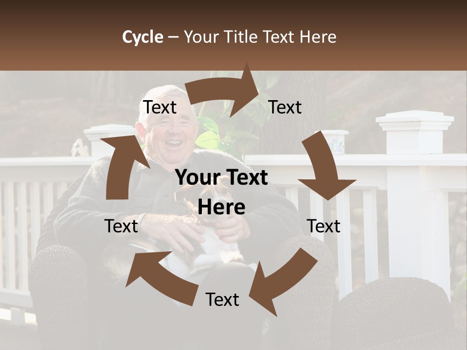 A Man Sitting On A Chair Holding A Dog PowerPoint Template