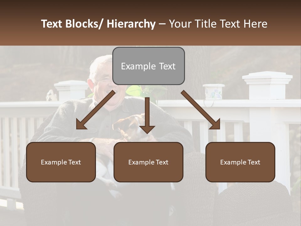 A Man Sitting On A Chair Holding A Dog PowerPoint Template