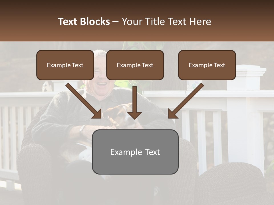 A Man Sitting On A Chair Holding A Dog PowerPoint Template