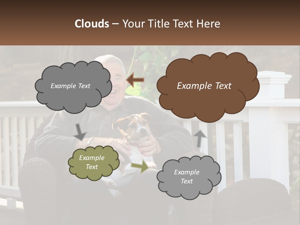 A Man Sitting On A Chair Holding A Dog PowerPoint Template