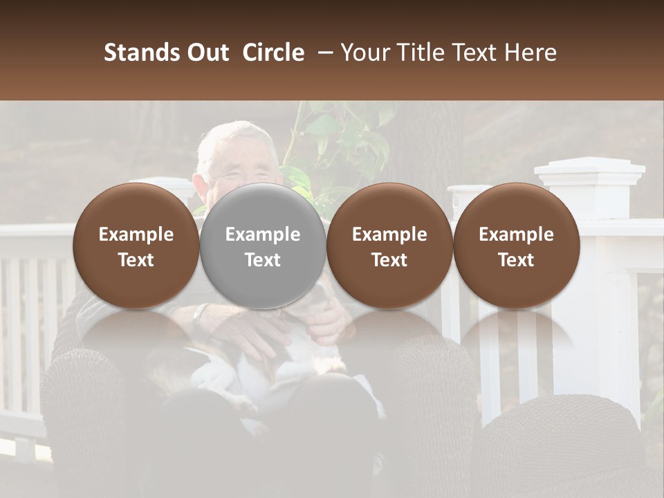 A Man Sitting On A Chair Holding A Dog PowerPoint Template