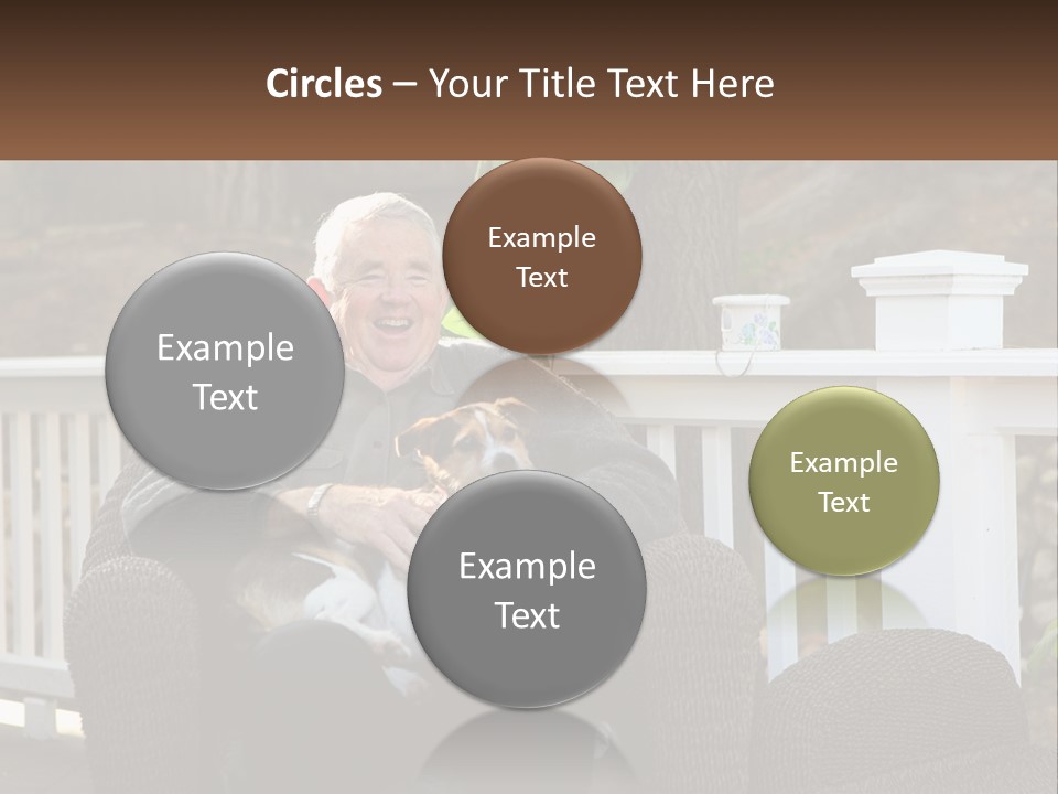 A Man Sitting On A Chair Holding A Dog PowerPoint Template