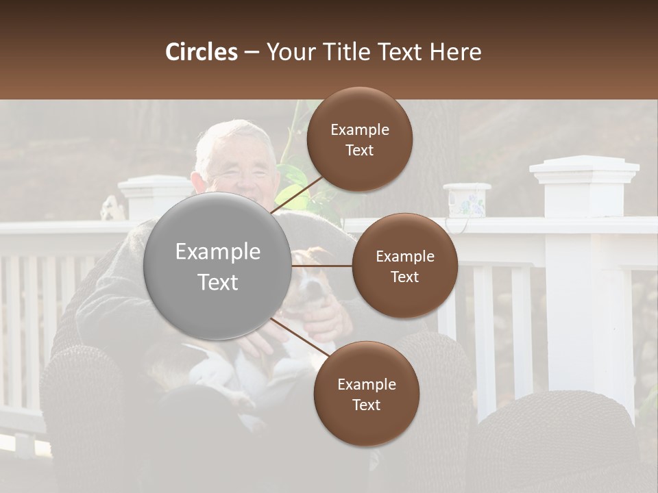 A Man Sitting On A Chair Holding A Dog PowerPoint Template