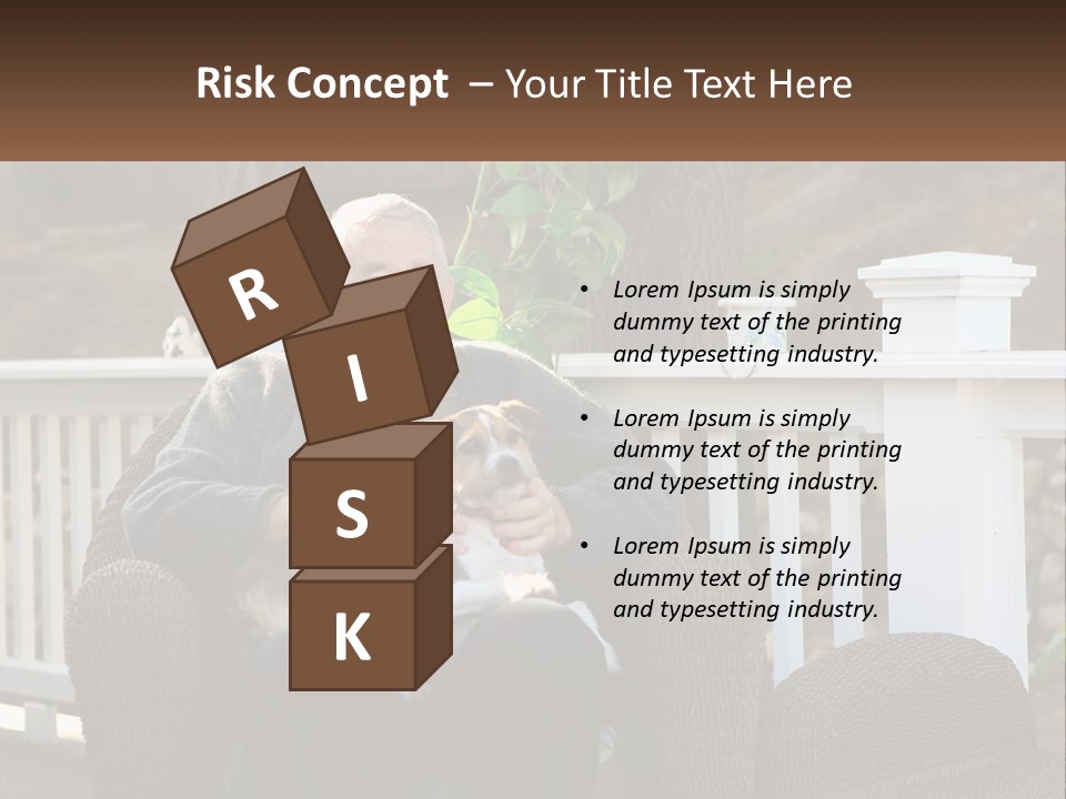 A Man Sitting On A Chair Holding A Dog PowerPoint Template