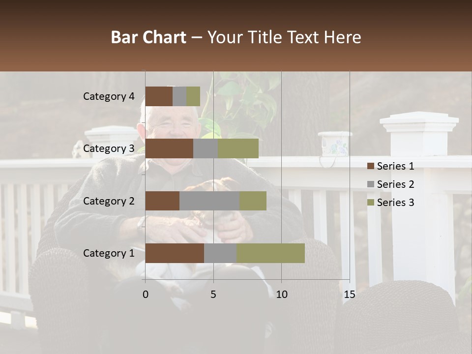 A Man Sitting On A Chair Holding A Dog PowerPoint Template