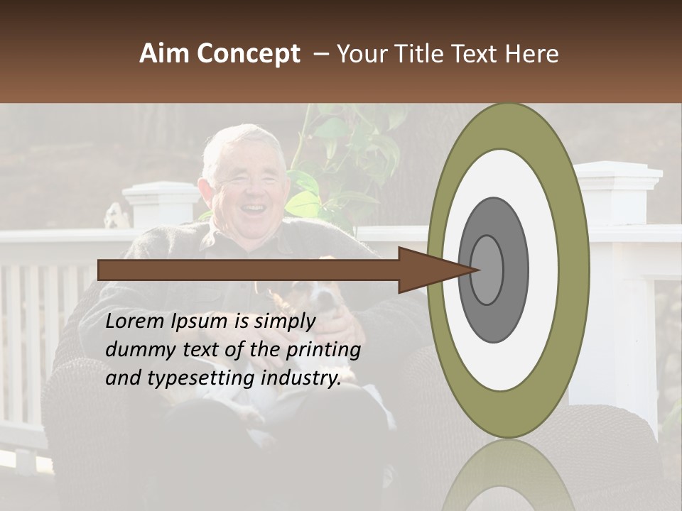 A Man Sitting On A Chair Holding A Dog PowerPoint Template