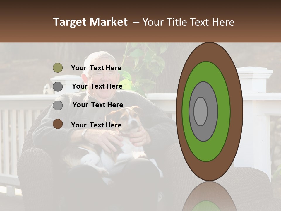 A Man Sitting On A Chair Holding A Dog PowerPoint Template