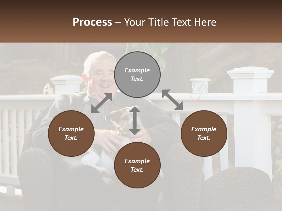 A Man Sitting On A Chair Holding A Dog PowerPoint Template