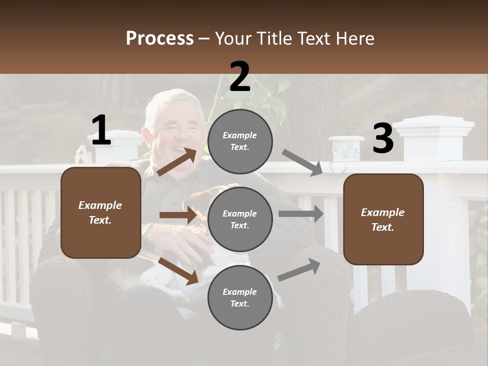 A Man Sitting On A Chair Holding A Dog PowerPoint Template