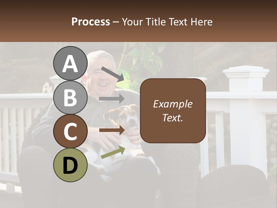 A Man Sitting On A Chair Holding A Dog PowerPoint Template