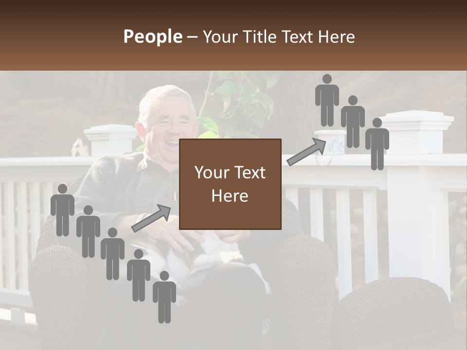 A Man Sitting On A Chair Holding A Dog PowerPoint Template