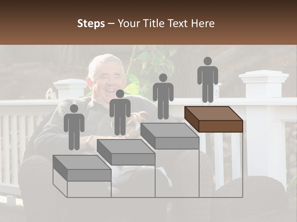 A Man Sitting On A Chair Holding A Dog PowerPoint Template