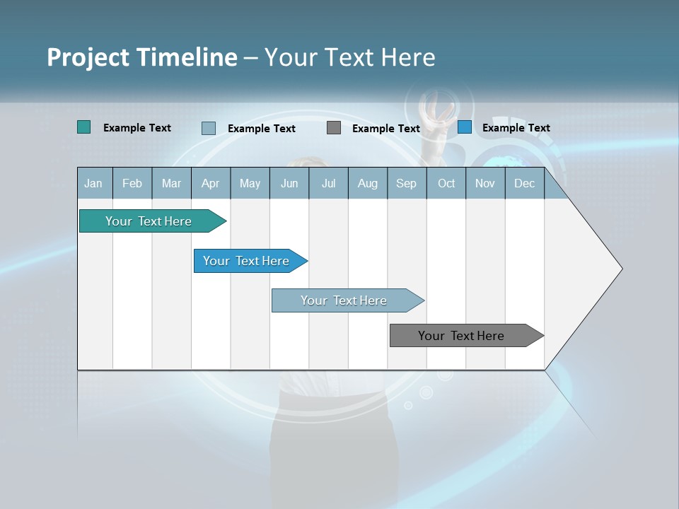 A Woman Holding Her Hand Up In Front Of A World Map PowerPoint Template
