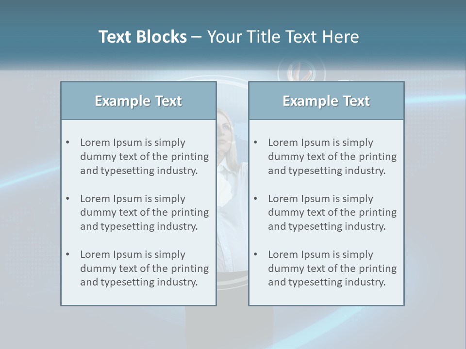 A Woman Holding Her Hand Up In Front Of A World Map PowerPoint Template