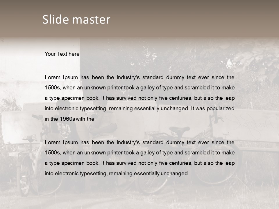 Two Boys Sitting On A Bench In A Park PowerPoint Template