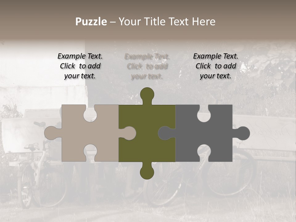 Two Boys Sitting On A Bench In A Park PowerPoint Template