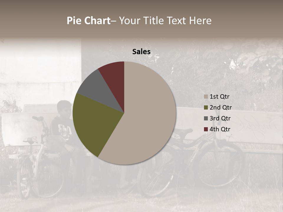 Two Boys Sitting On A Bench In A Park PowerPoint Template