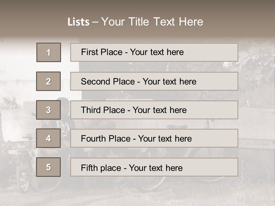 Two Boys Sitting On A Bench In A Park PowerPoint Template