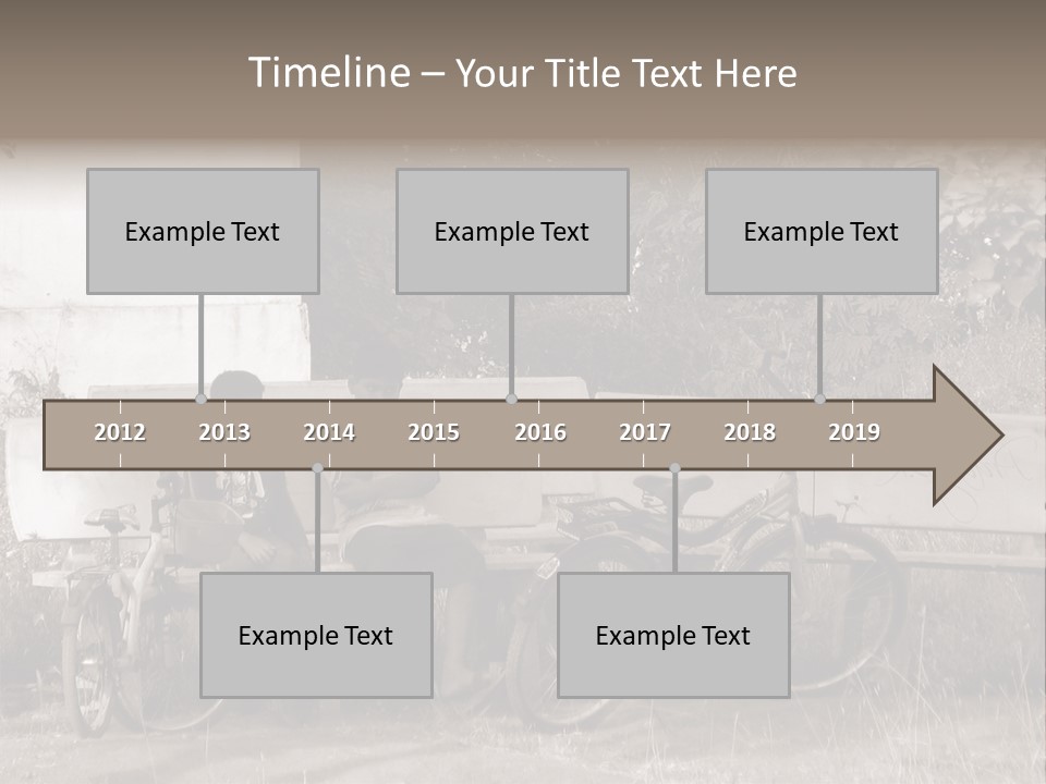 Two Boys Sitting On A Bench In A Park PowerPoint Template