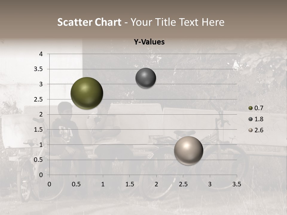 Two Boys Sitting On A Bench In A Park PowerPoint Template