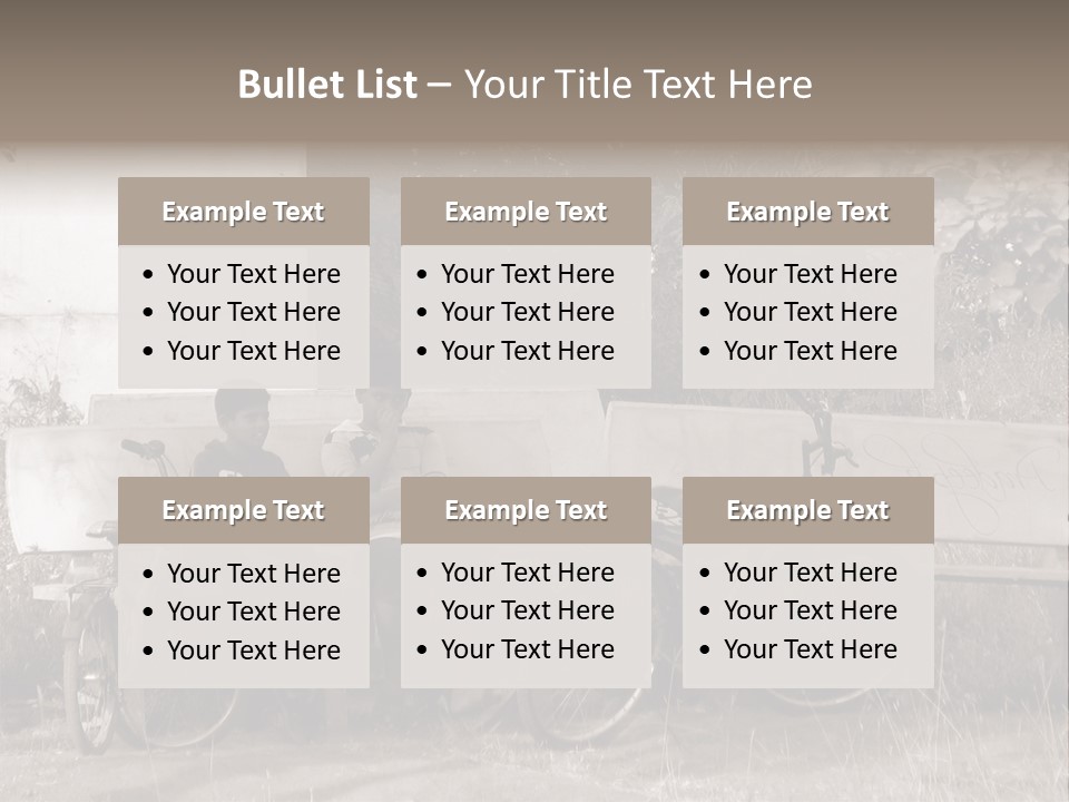 Two Boys Sitting On A Bench In A Park PowerPoint Template