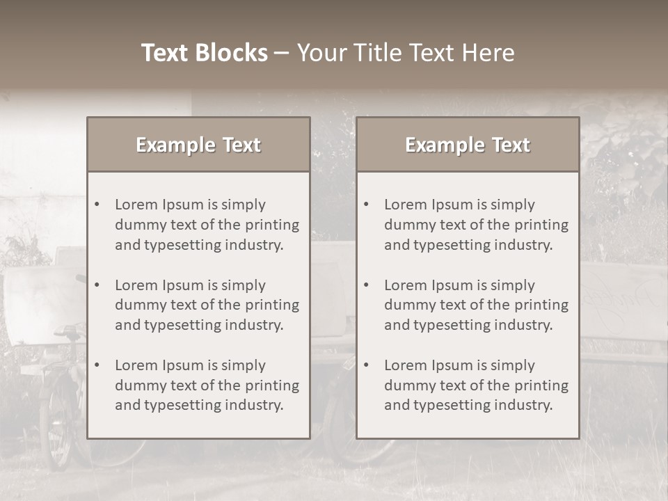 Two Boys Sitting On A Bench In A Park PowerPoint Template