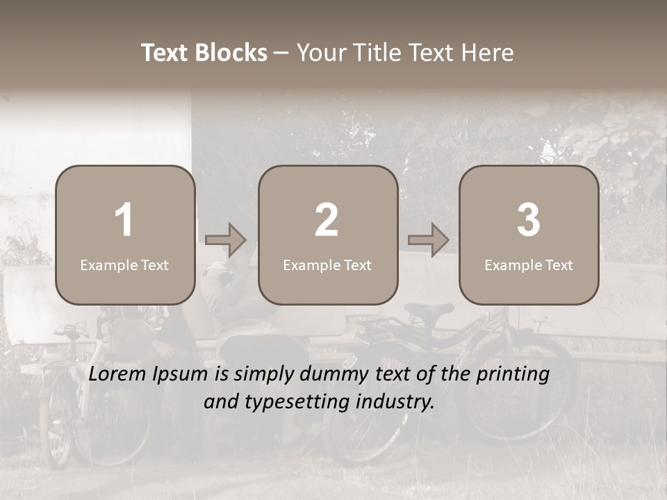 Two Boys Sitting On A Bench In A Park PowerPoint Template