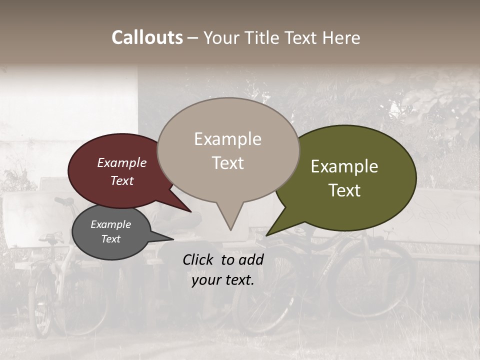 Two Boys Sitting On A Bench In A Park PowerPoint Template