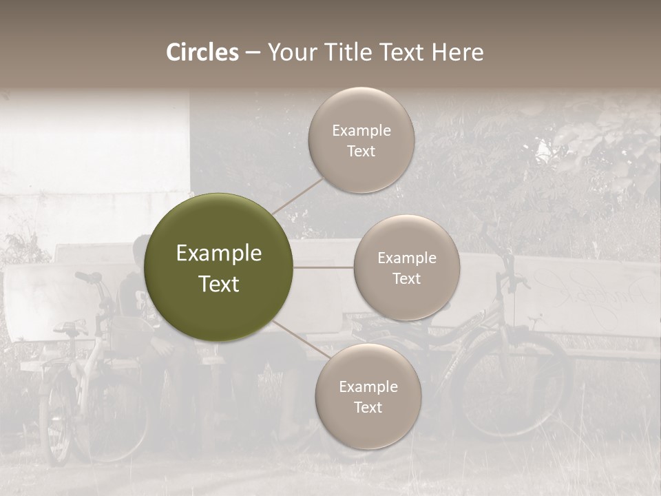 Two Boys Sitting On A Bench In A Park PowerPoint Template