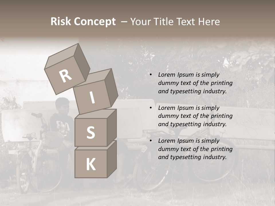 Two Boys Sitting On A Bench In A Park PowerPoint Template