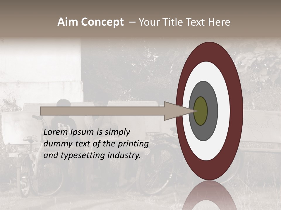 Two Boys Sitting On A Bench In A Park PowerPoint Template