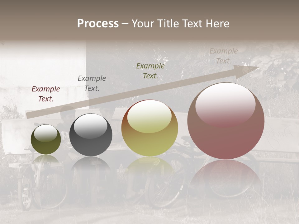 Two Boys Sitting On A Bench In A Park PowerPoint Template