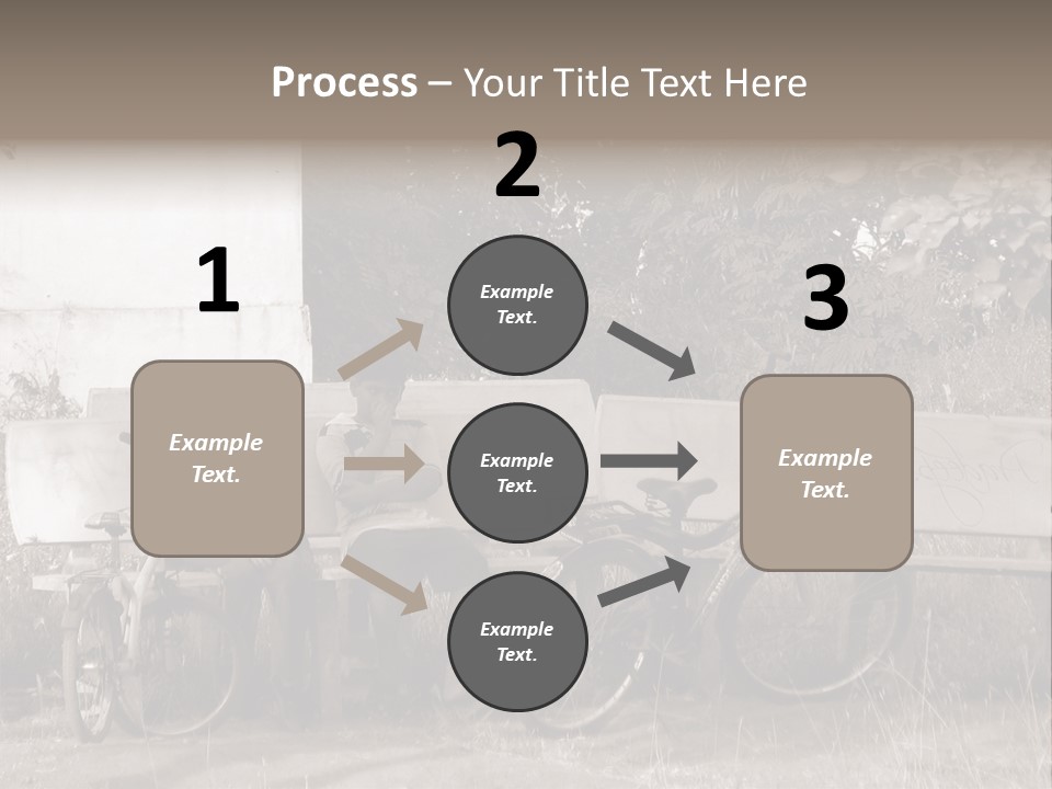 Two Boys Sitting On A Bench In A Park PowerPoint Template