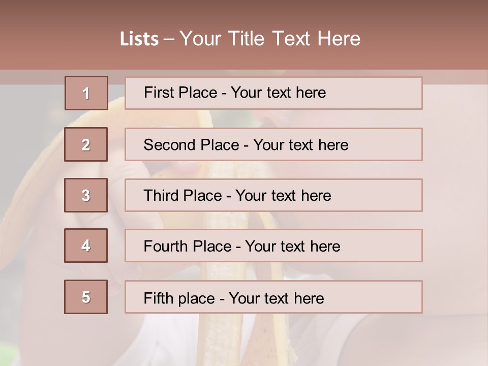 A Baby Eating A Banana With A Brown Background PowerPoint Template