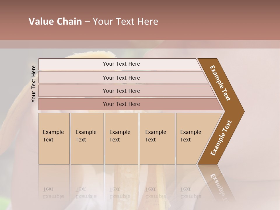 A Baby Eating A Banana With A Brown Background PowerPoint Template