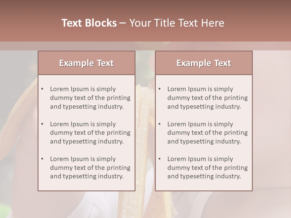 A Baby Eating A Banana With A Brown Background PowerPoint Template