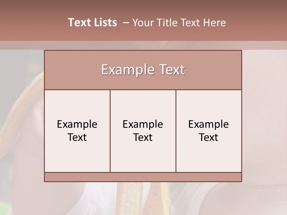 A Baby Eating A Banana With A Brown Background PowerPoint Template