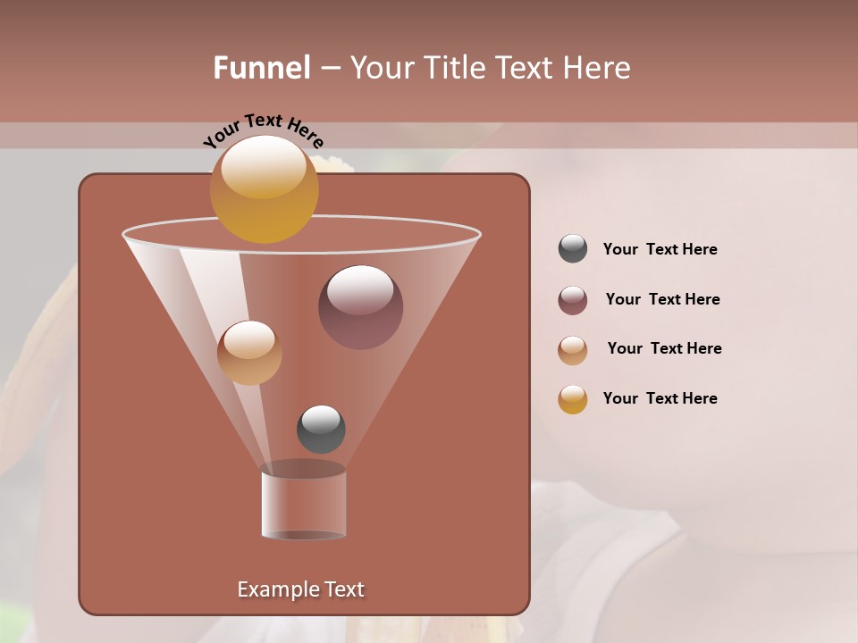 A Baby Eating A Banana With A Brown Background PowerPoint Template