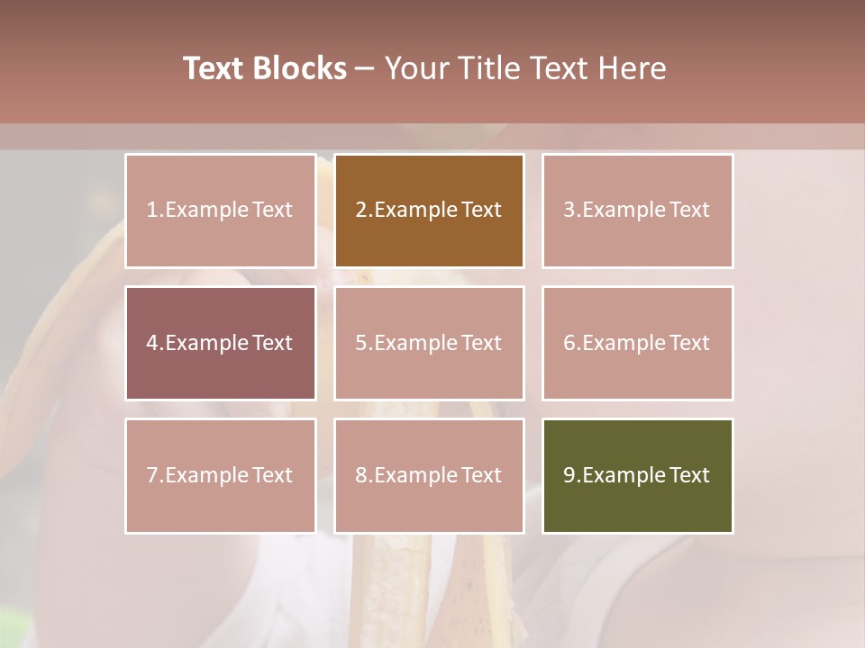 A Baby Eating A Banana With A Brown Background PowerPoint Template