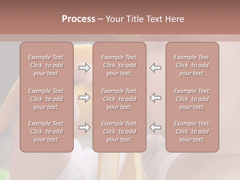 A Baby Eating A Banana With A Brown Background PowerPoint Template