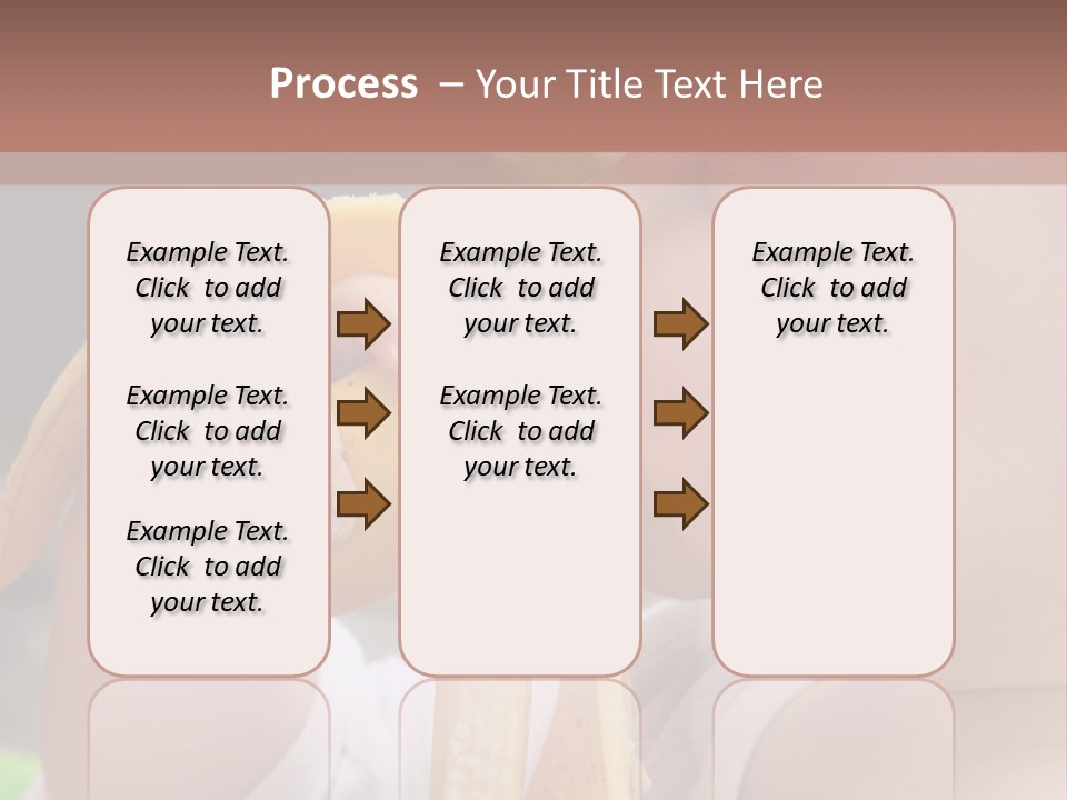 A Baby Eating A Banana With A Brown Background PowerPoint Template