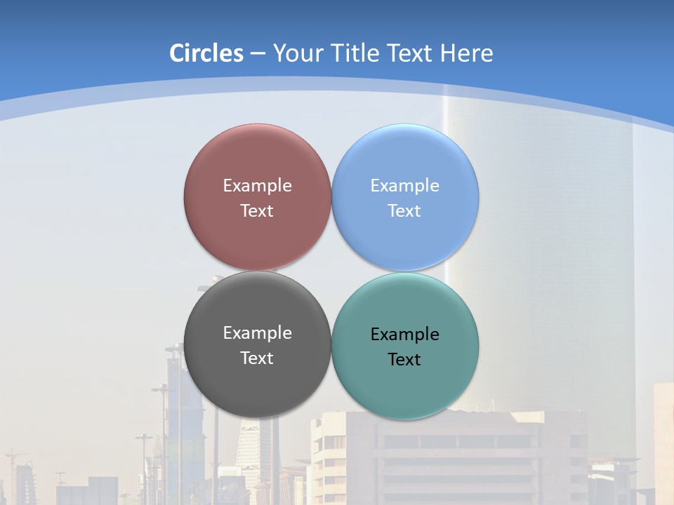 A Powerpoint Presentation With A Cityscape In The Background PowerPoint Template