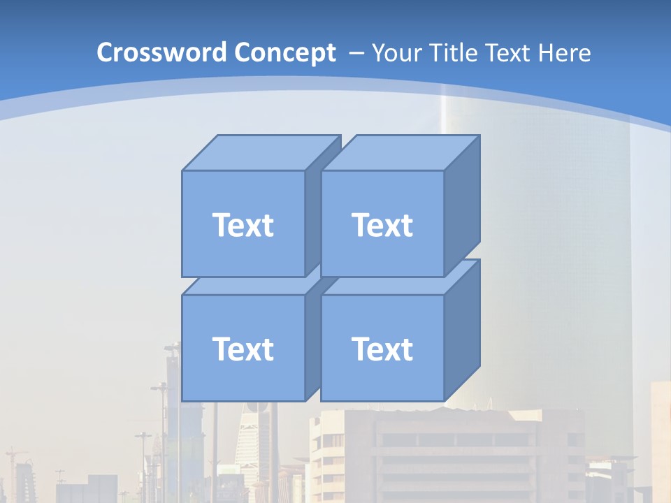 A Powerpoint Presentation With A Cityscape In The Background PowerPoint Template