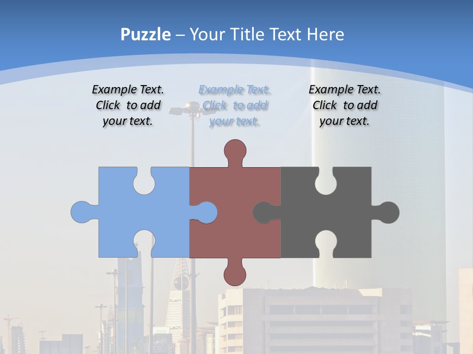 A Powerpoint Presentation With A Cityscape In The Background PowerPoint Template