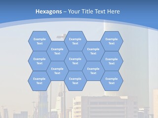 A Powerpoint Presentation With A Cityscape In The Background PowerPoint Template